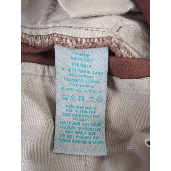 Boden Chino Pants Womens 6 Brown Straight Leg Mid Rise Flat Front Preppy Classic - Picture 7 of 12